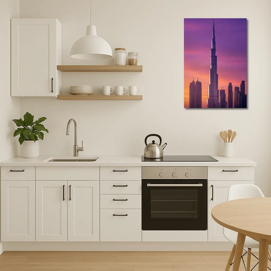 Burj Khalifa Dubai Purple Sunset Sky – Wall Art
