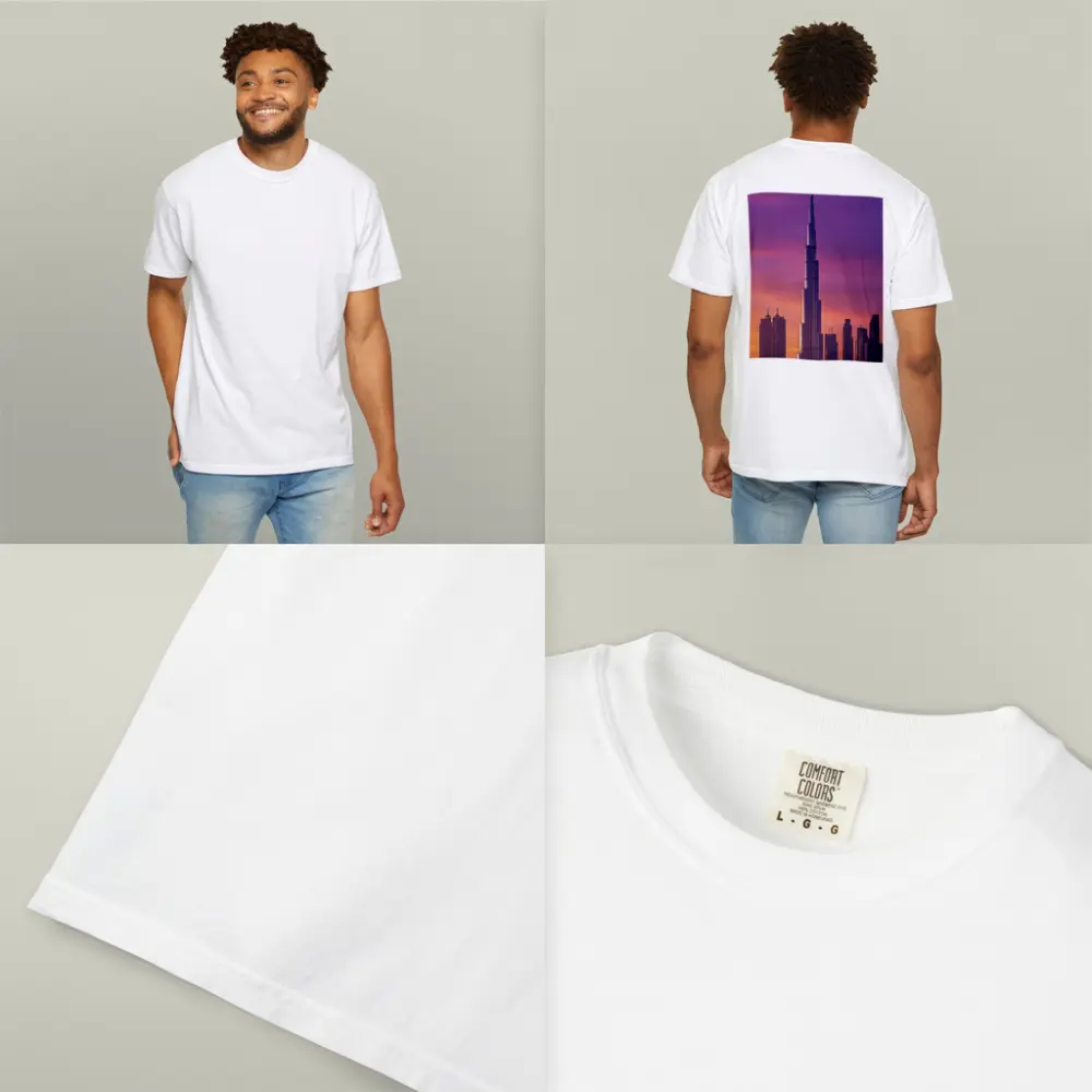 Burj Khalifa Dubai Purple Sunset Sky – T-Shirts