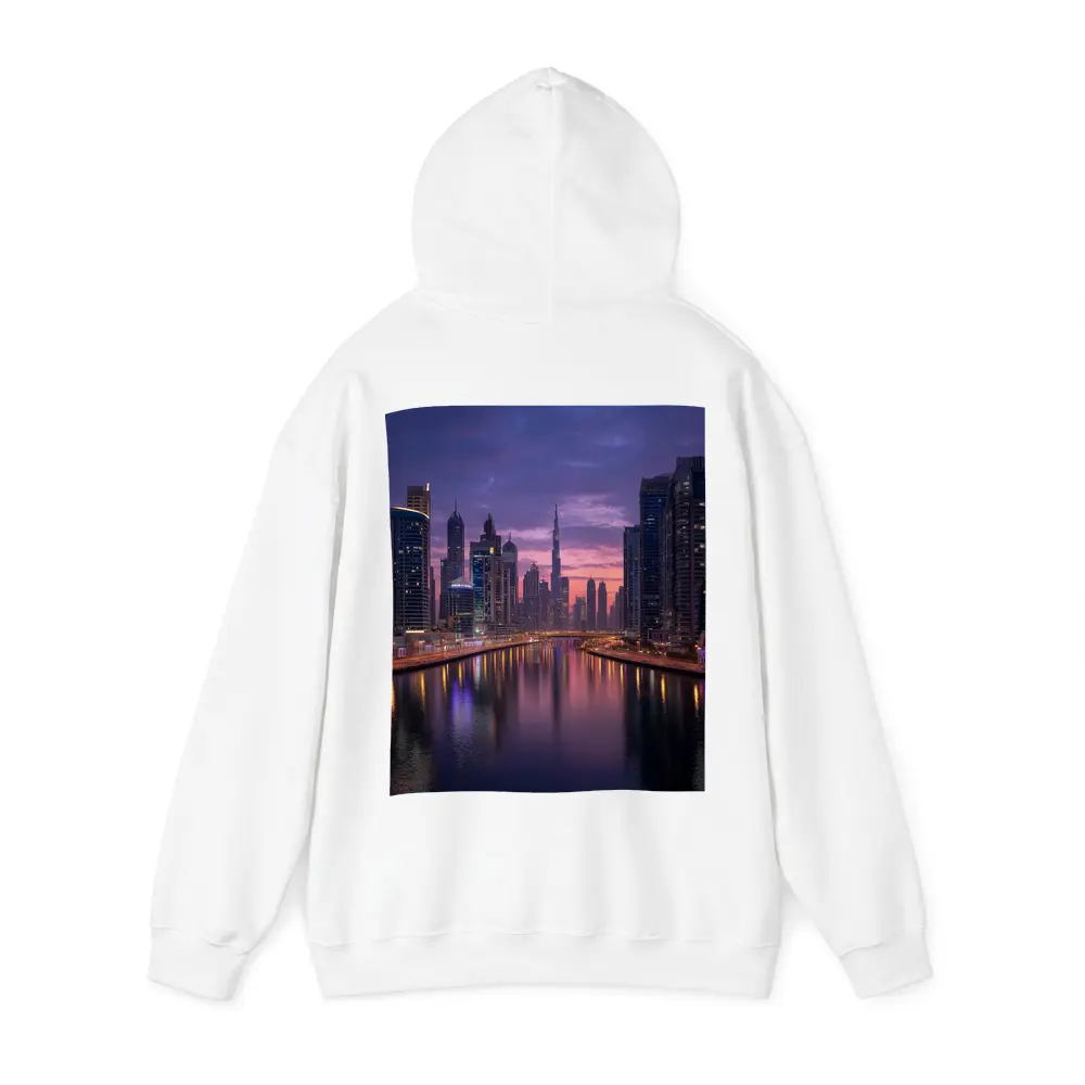 Dubai Skyline Burj Khalifa Sunset Reflection – Hoodies