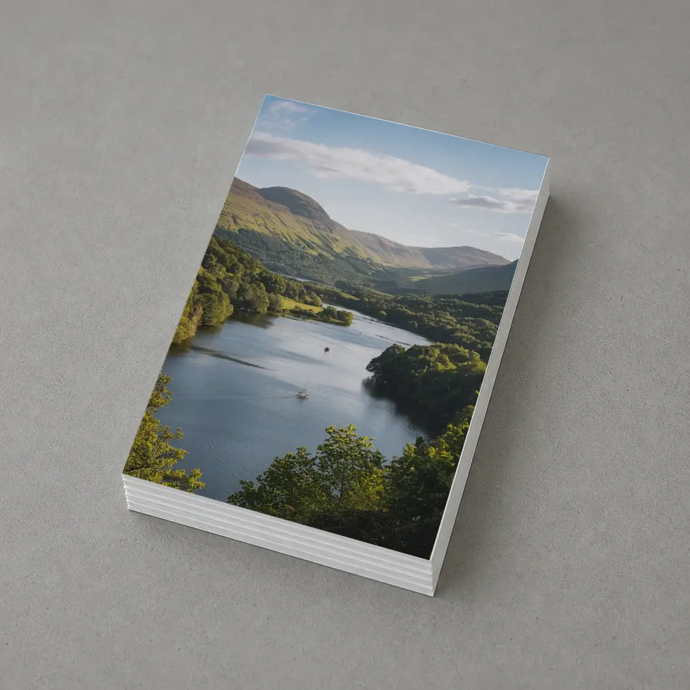 Scottish Loch Valley Green Hills Landscape – Postcards