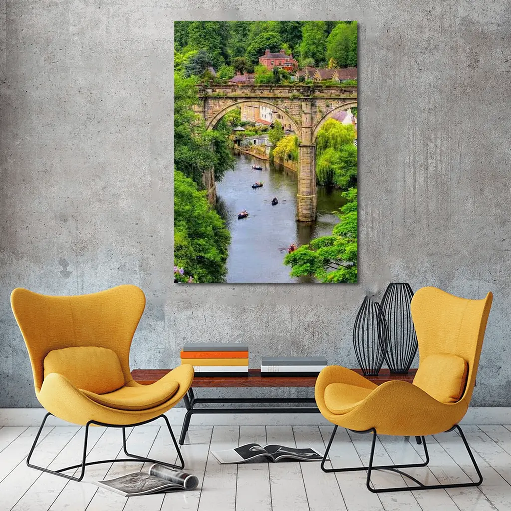 Knaresborough Viaduct River Nidd England Bridge – Wall Art