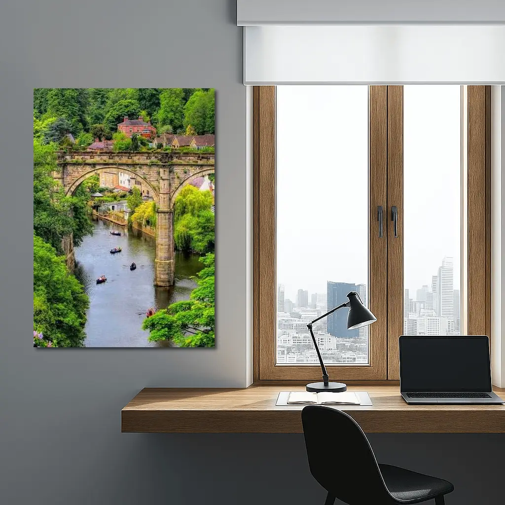 Knaresborough Viaduct River Nidd England Bridge – Wall Art