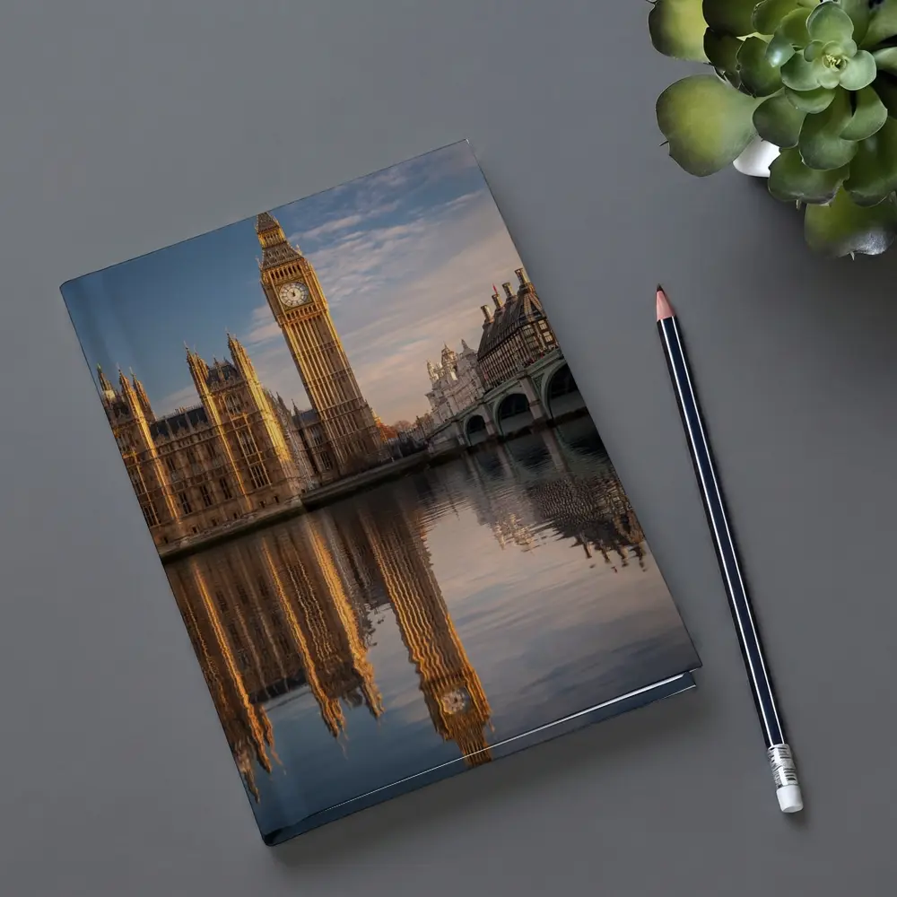 Big Ben Westminster Palace Thames River Reflection – Notebooks