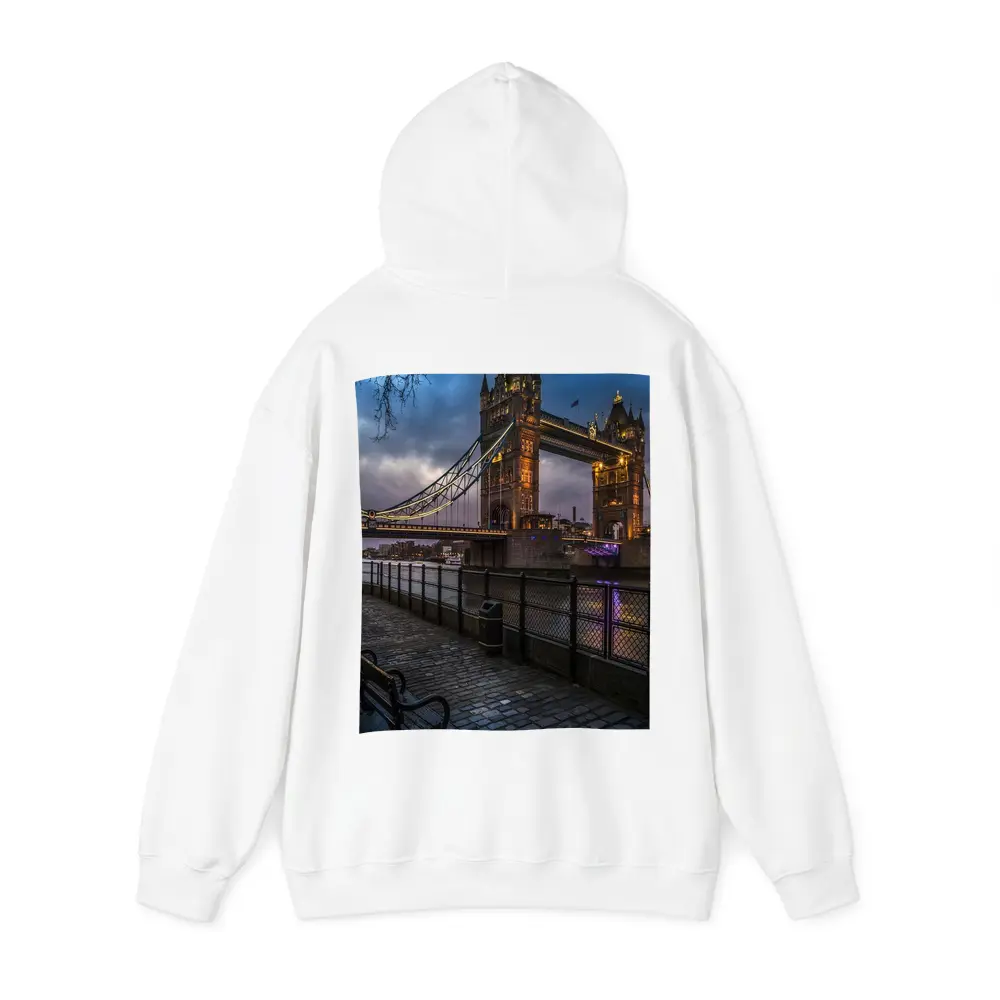 Tower Bridge London Night Illuminated Walkway – Hoodies