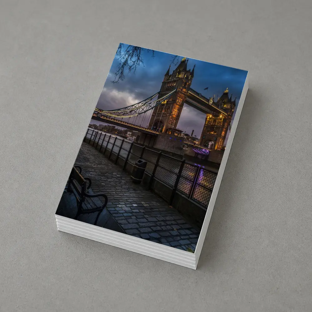 Tower Bridge London Night Illuminated Walkway – Postcards