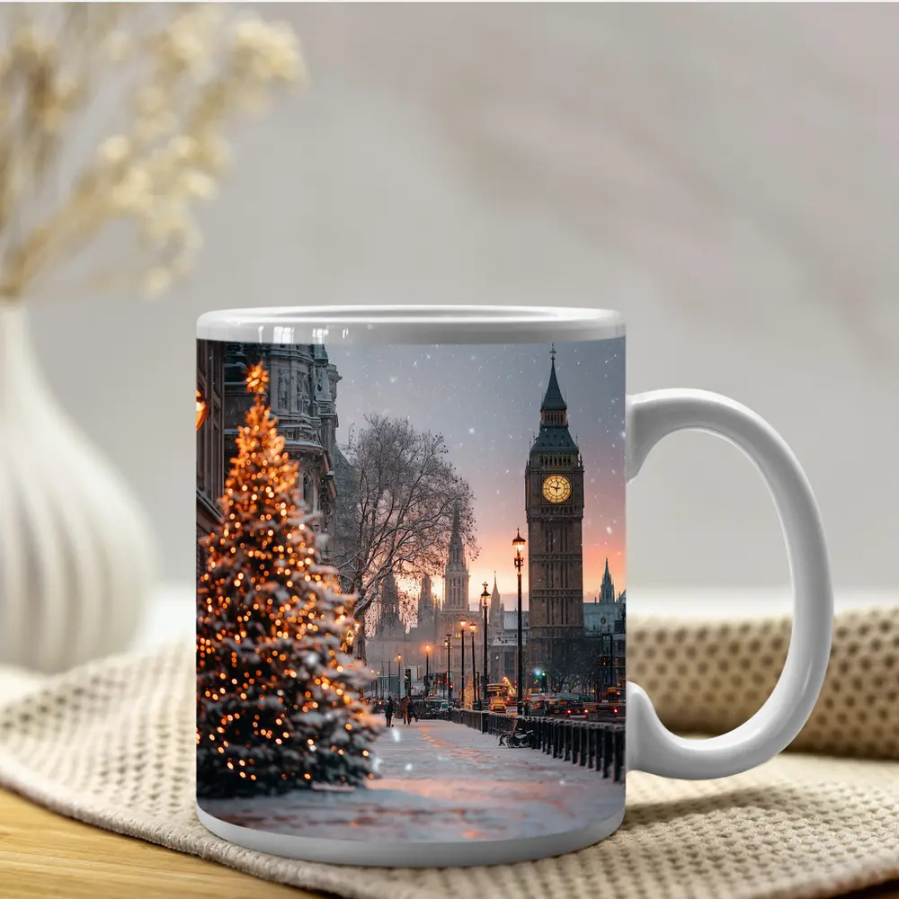 Big Ben London Snow Christmas Tree Winter – Mugs