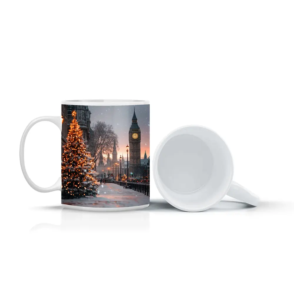 Big Ben London Snow Christmas Tree Winter – Mugs