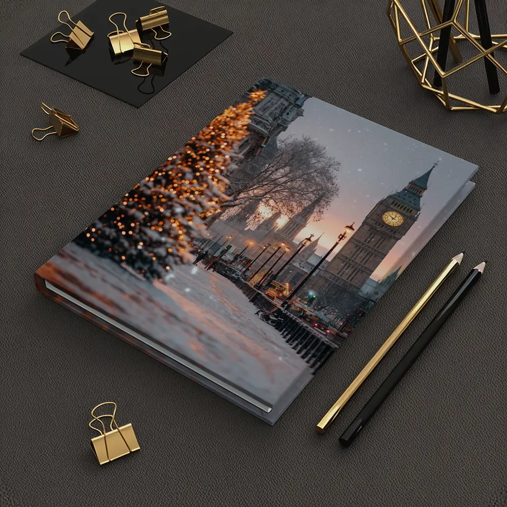 Big Ben London Snow Christmas Tree Winter – Notebooks