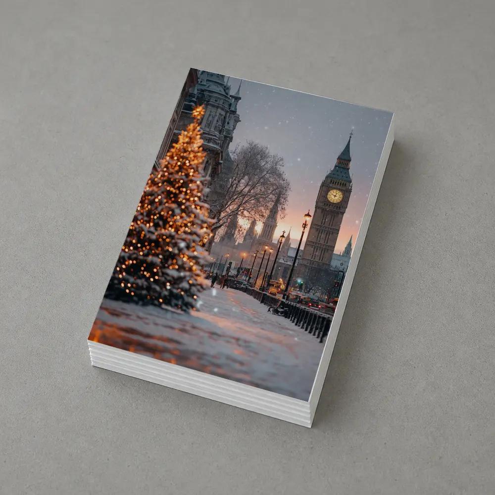 Big Ben London Snow Christmas Tree Winter – Postcards