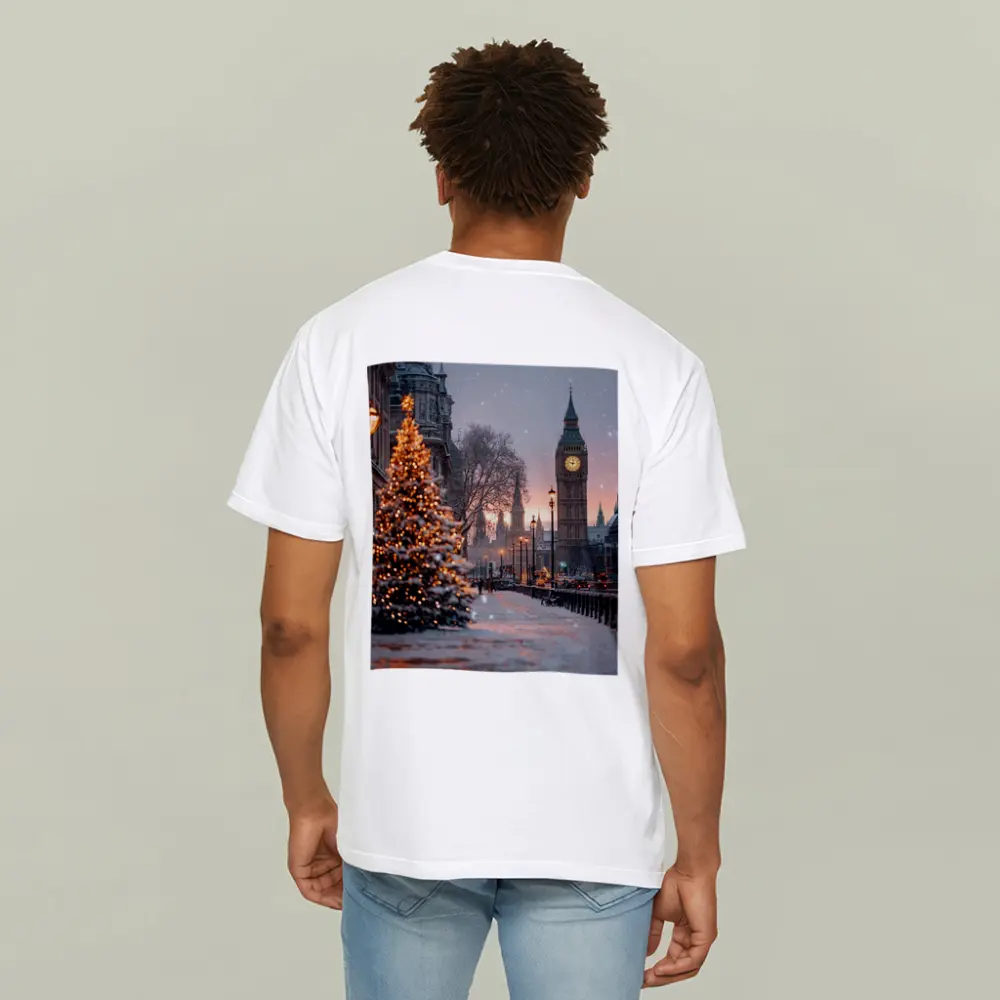 Big Ben London Snow Christmas Tree Winter – T-Shirts