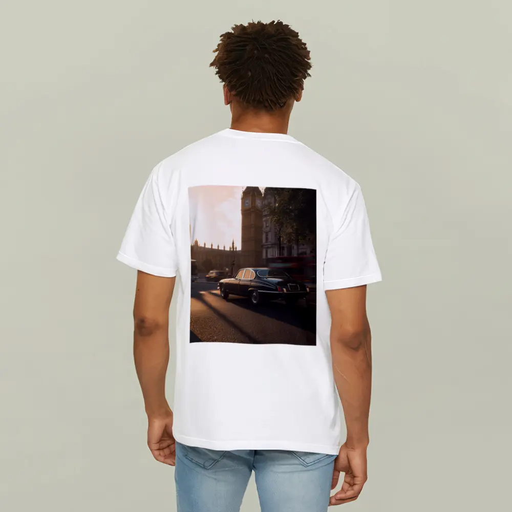 Jaguar E-Type Classic Car Big Ben London – T-Shirts