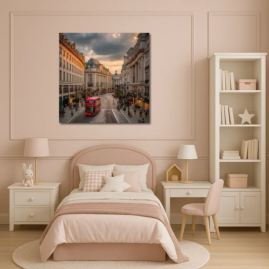 London Regent Street Red Double Decker Bus – Wall Art