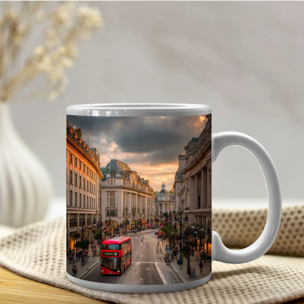 London Regent Street Red Double Decker Bus – Mugs