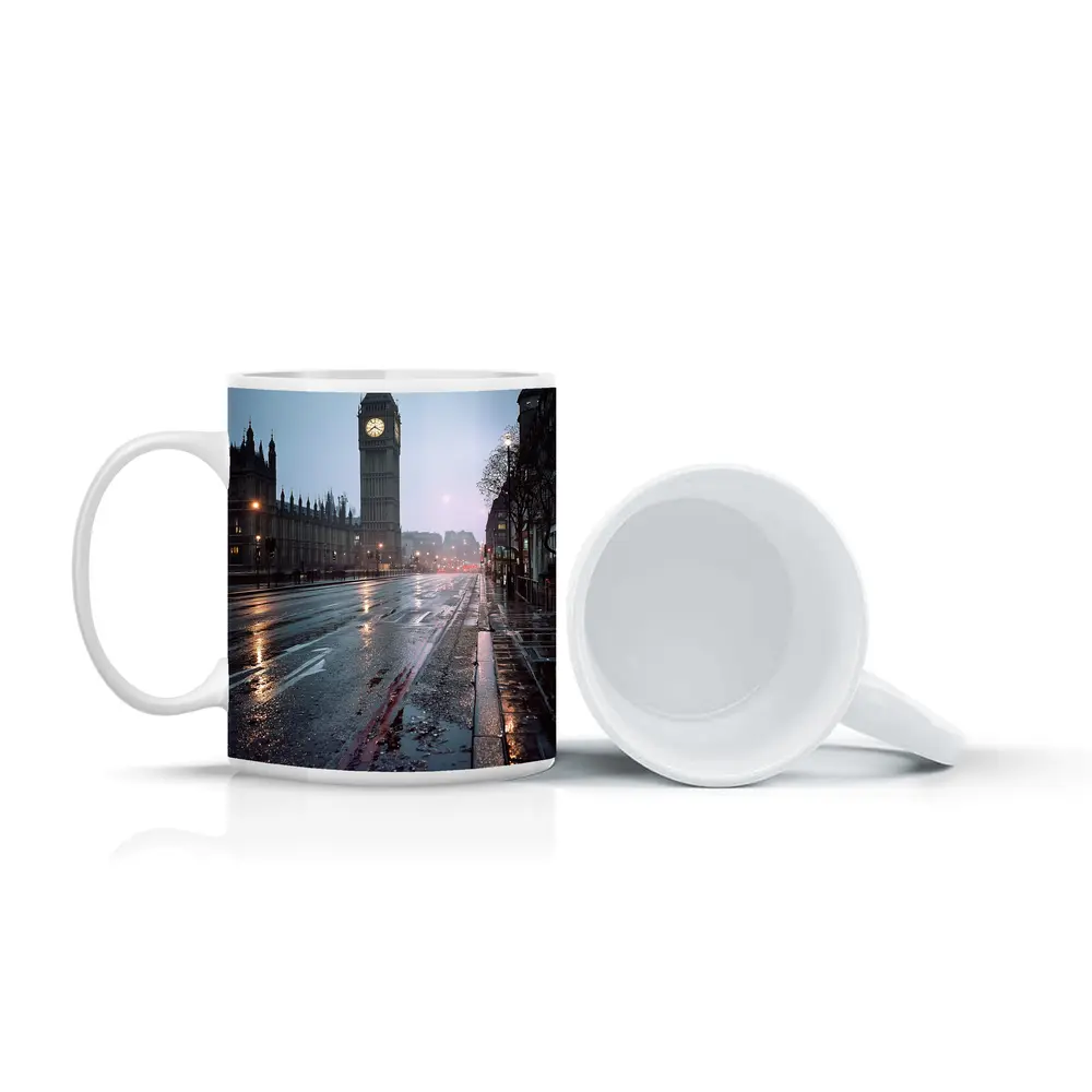 Big Ben Rainy Night London Street – Mugs