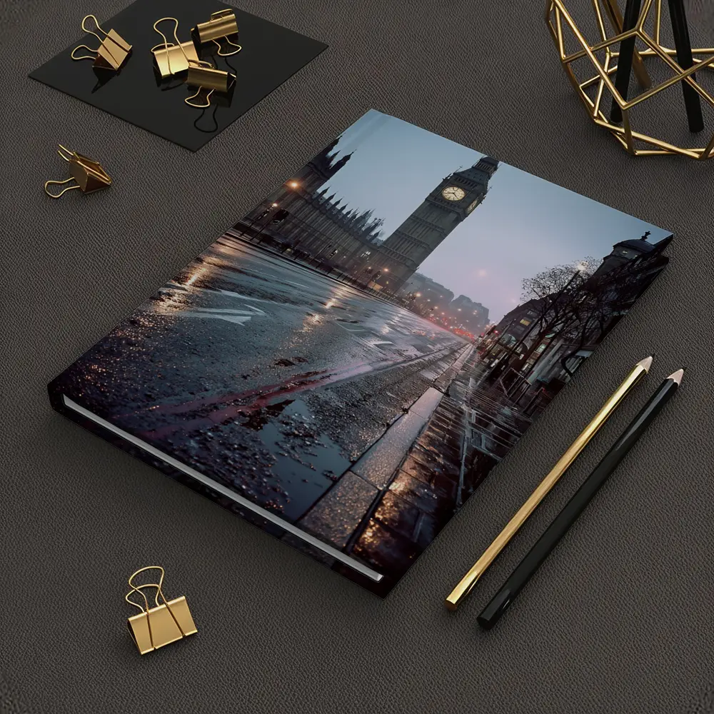 Big Ben Rainy Night London Street – Notebooks