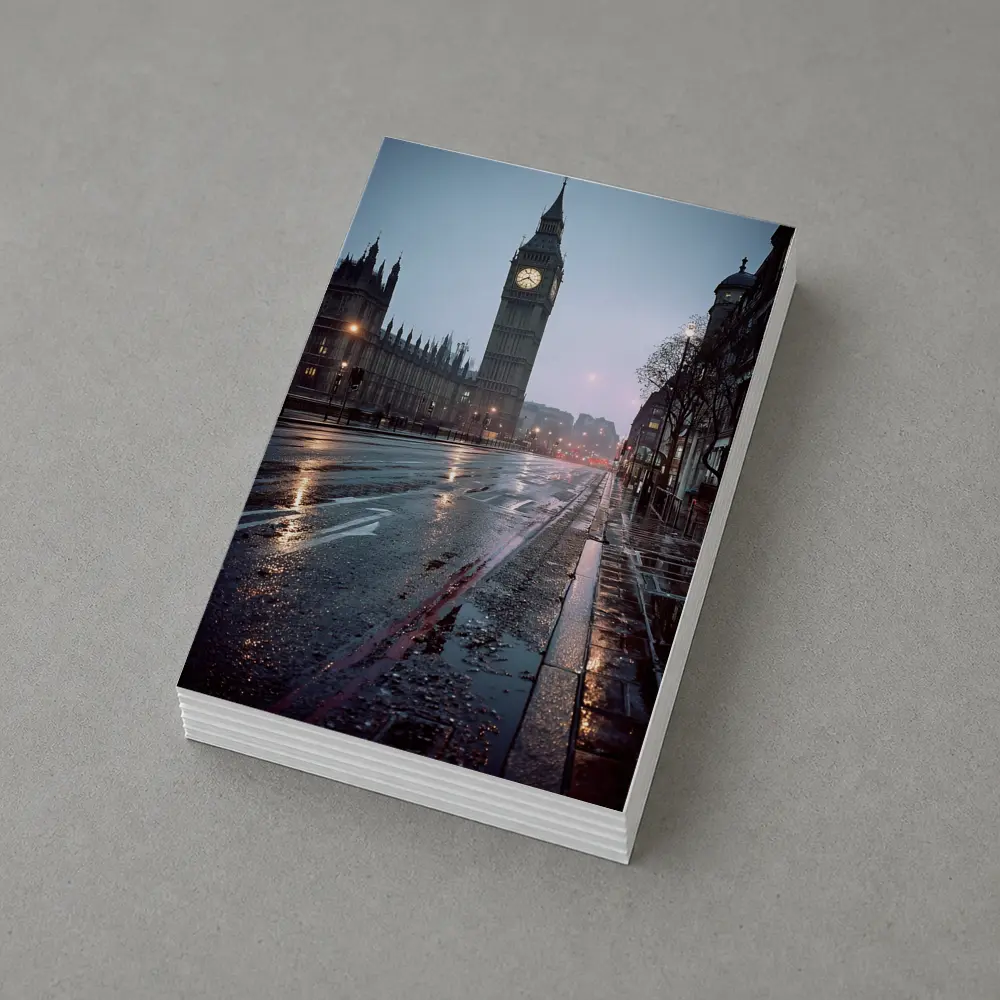 Big Ben Rainy Night London Street – Postcards