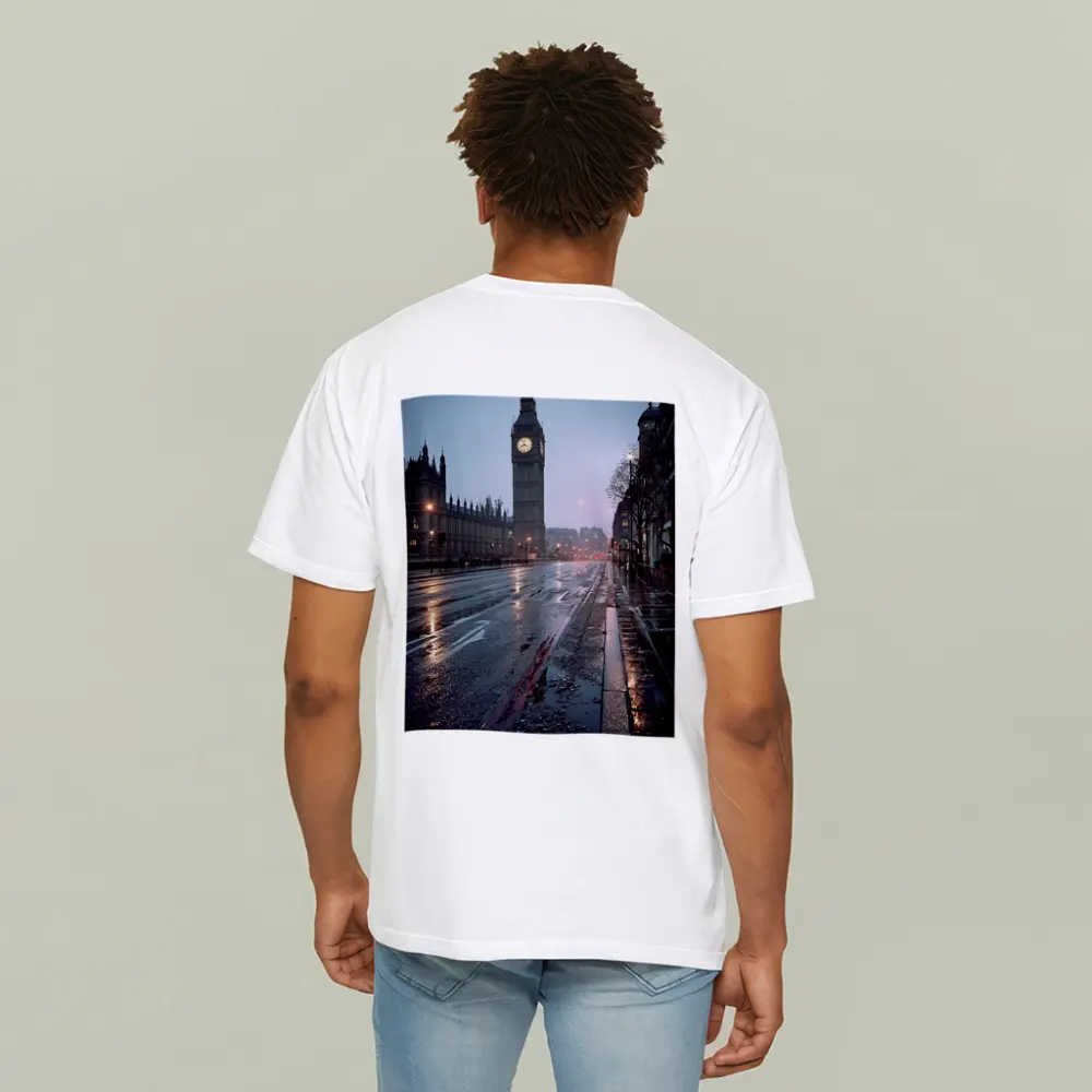 Big Ben Rainy Night London Street – T-Shirts