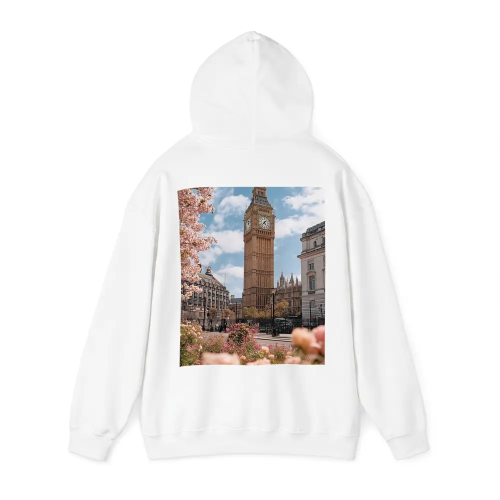 Big Ben London Spring Pink Flowers – Hoodies