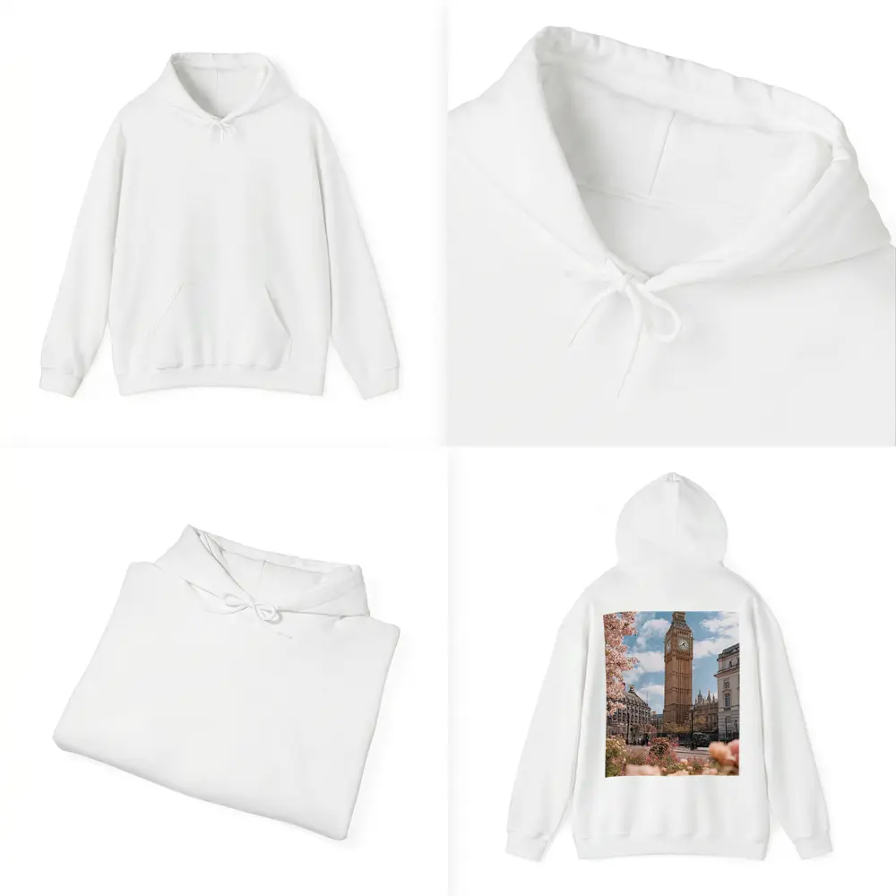 Big Ben London Spring Pink Flowers – Hoodies