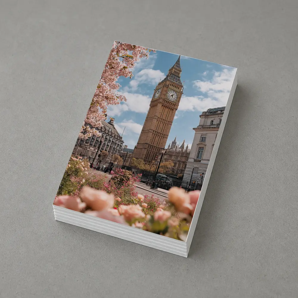Big Ben London Spring Pink Flowers – Postcards
