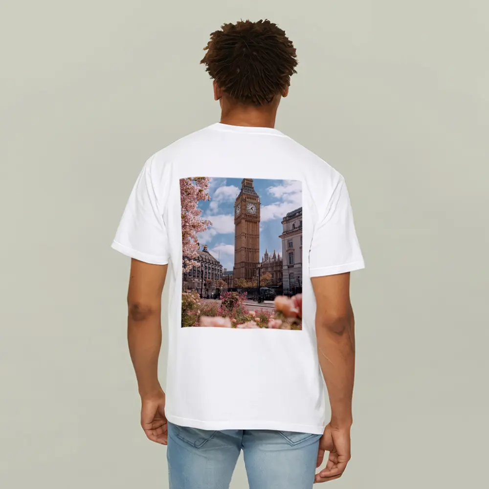 Big Ben London Spring Pink Flowers – T-Shirts