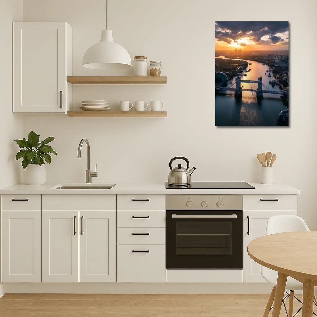 Tower Bridge London Aerial Sunset View – Wall Art