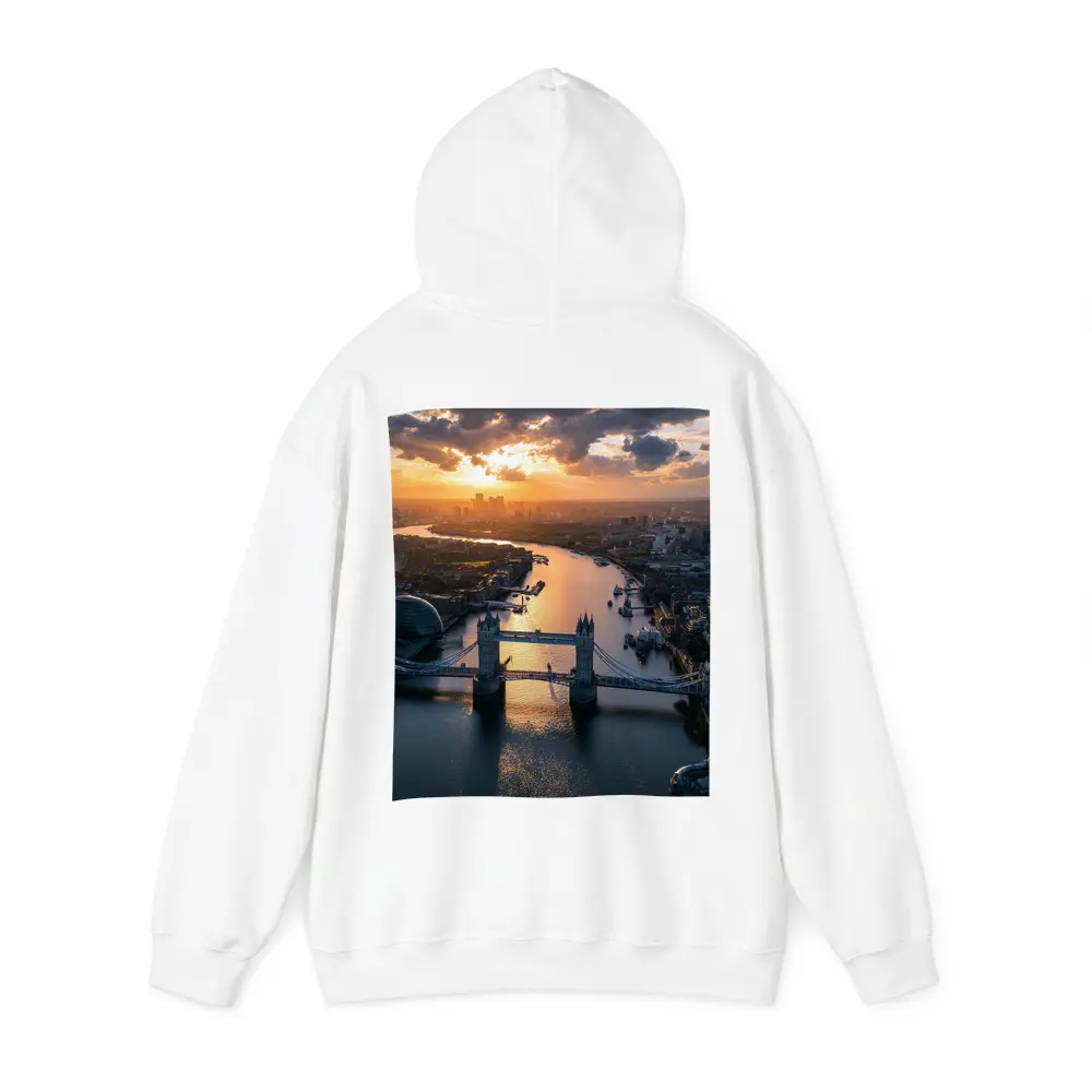 Tower Bridge London Aerial Sunset View – Hoodies