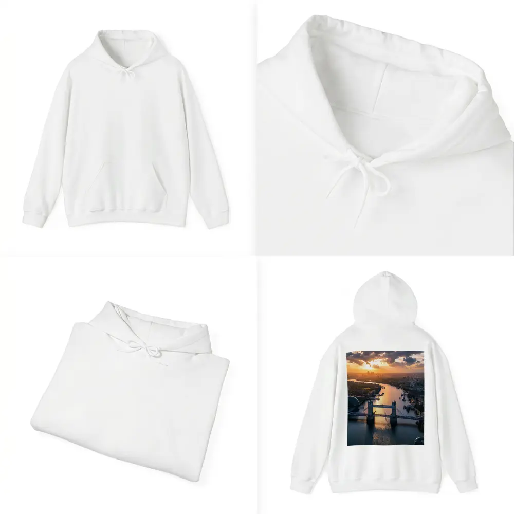 Tower Bridge London Aerial Sunset View – Hoodies