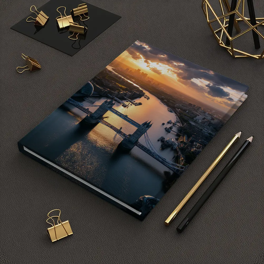 Tower Bridge London Aerial Sunset View – Notebooks