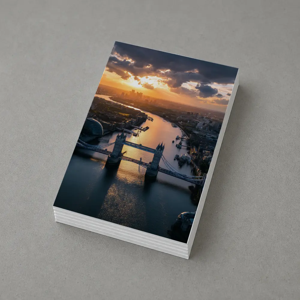 Tower Bridge London Aerial Sunset View – Postcards
