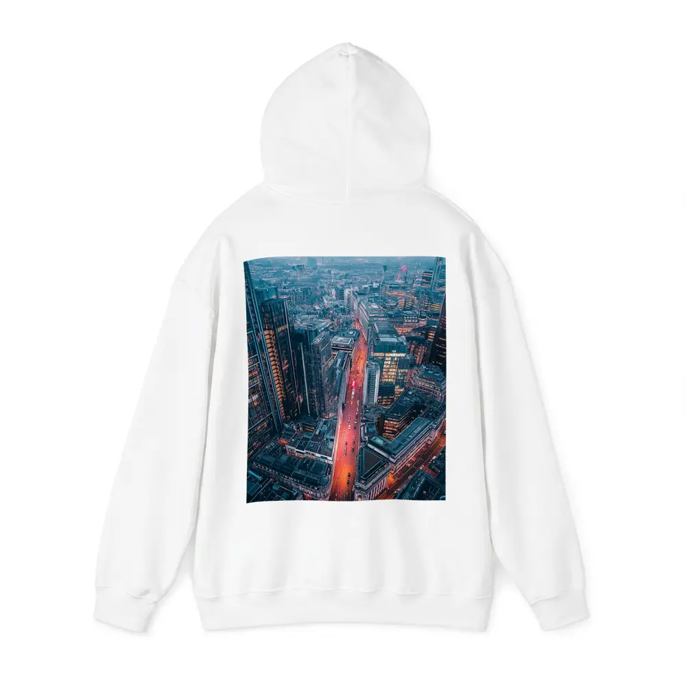 London City Skyline Aerial Dusk View – Hoodies