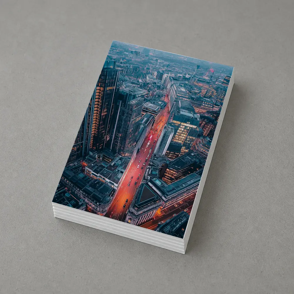 London City Skyline Aerial Dusk View – Postcards