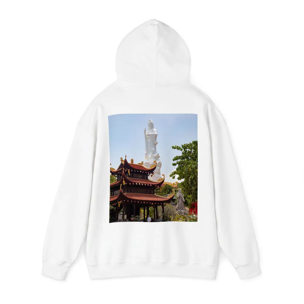 Guanyin Statue Buddhist Temple Vietnam Blue Sky – Hoodies