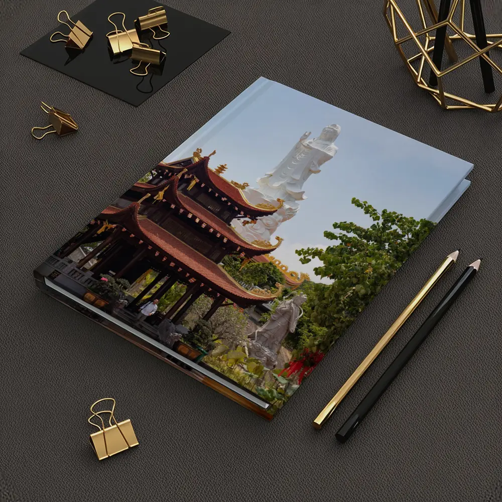 Guanyin Statue Buddhist Temple Vietnam Blue Sky – Notebooks
