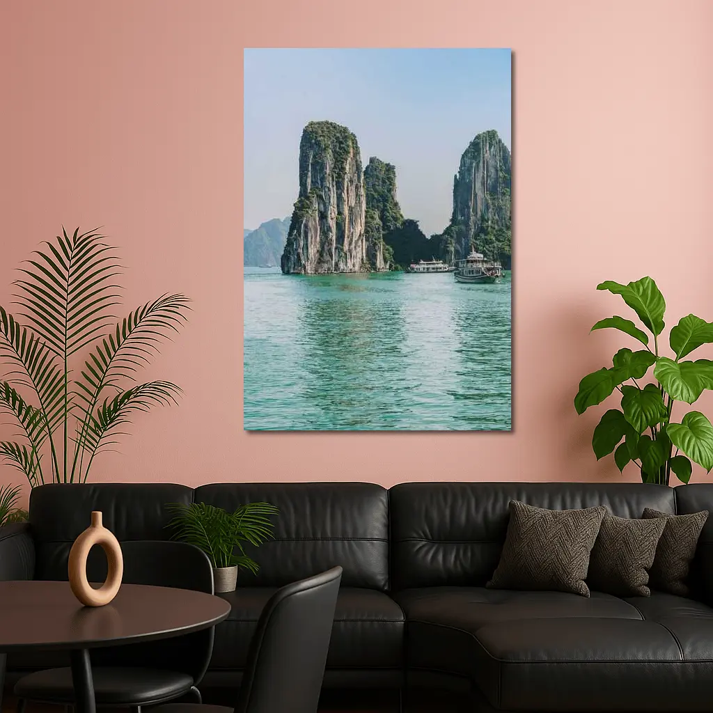 Ha Long Bay Limestone Karsts Teal Water – Wall Art