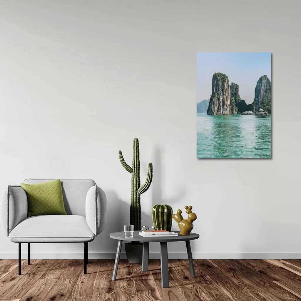 Ha Long Bay Limestone Karsts Teal Water – Wall Art