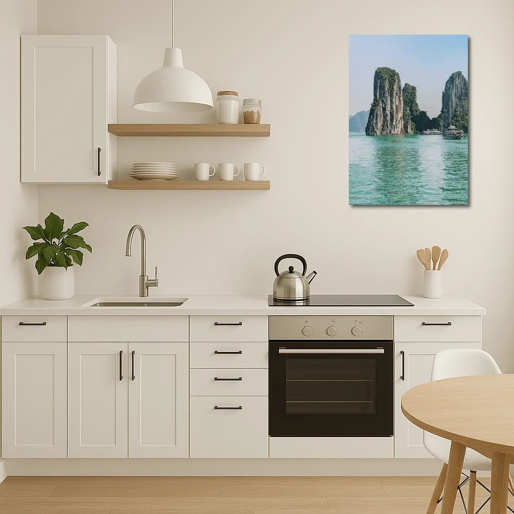 Ha Long Bay Limestone Karsts Teal Water – Wall Art