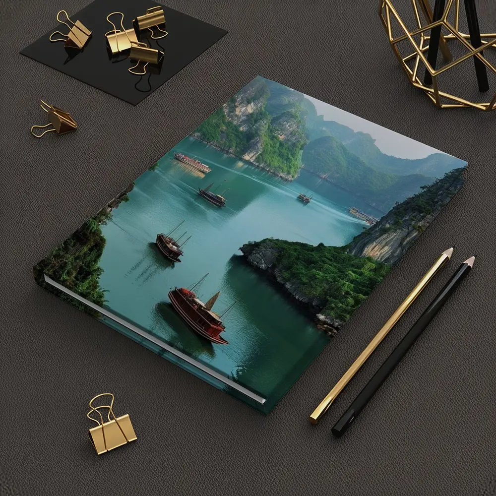 Ha Long Bay Karst Mountains Boats Vietnam – Notebooks