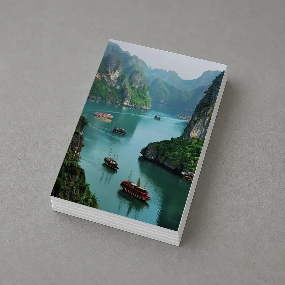 Ha Long Bay Karst Mountains Boats Vietnam – Postcards