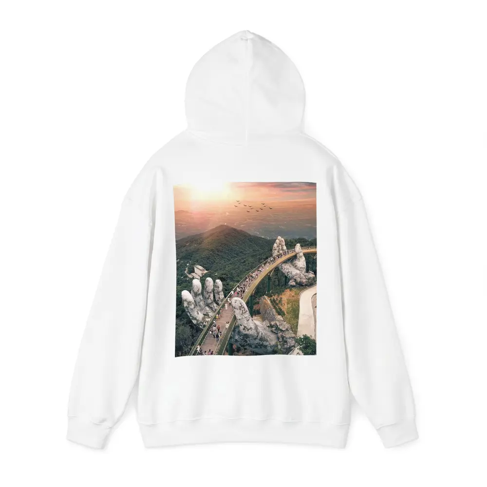Golden Bridge Giant Hands Vietnam Sunset – Hoodies