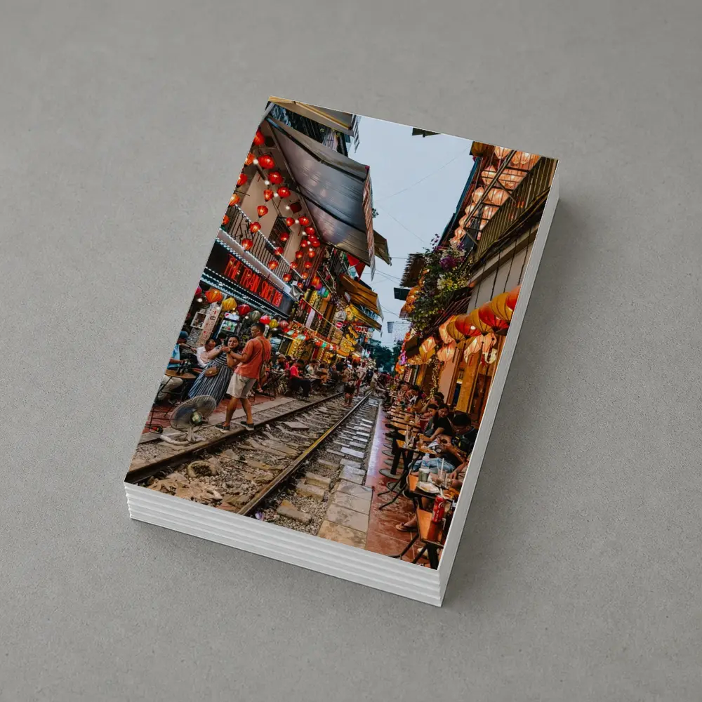 Hanoi Train Street Red Lanterns Vietnam – Postcards