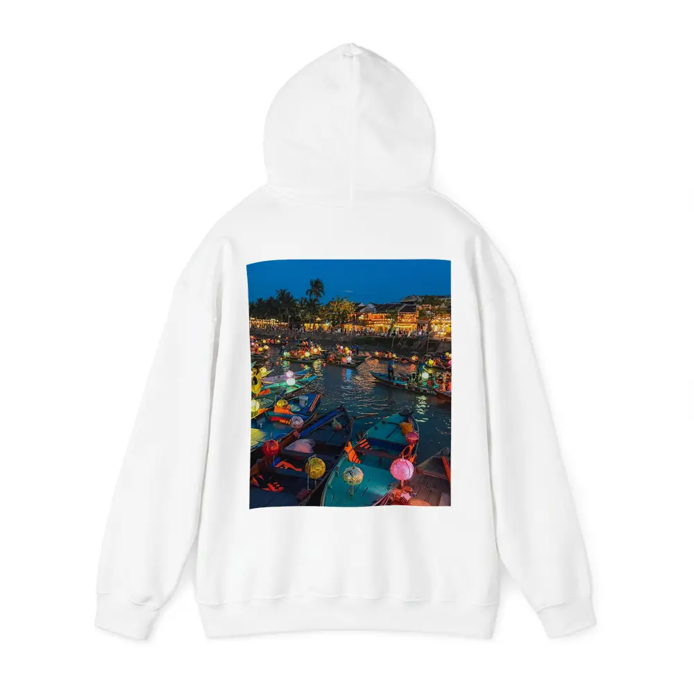 Hoi An Lantern Boats on River Night – Hoodies