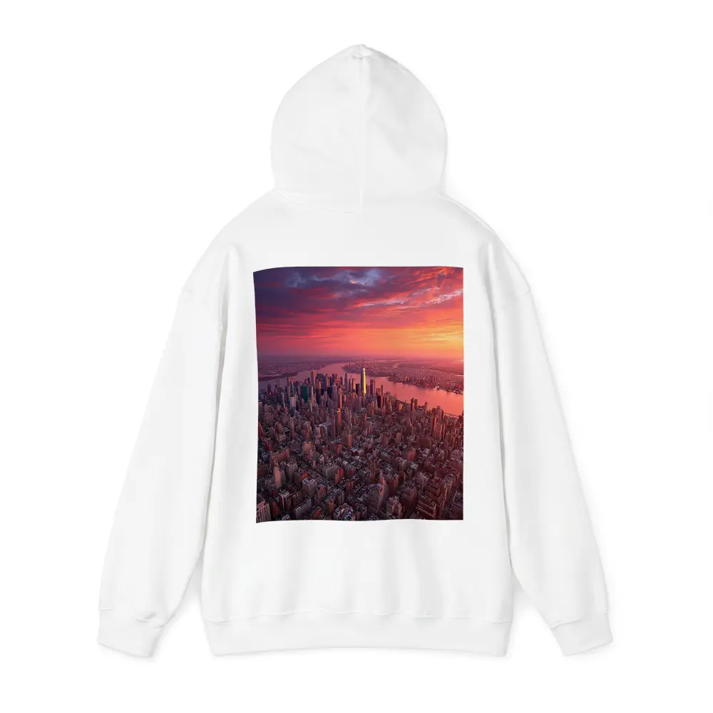New York City Skyline Aerial Sunset View – Hoodies