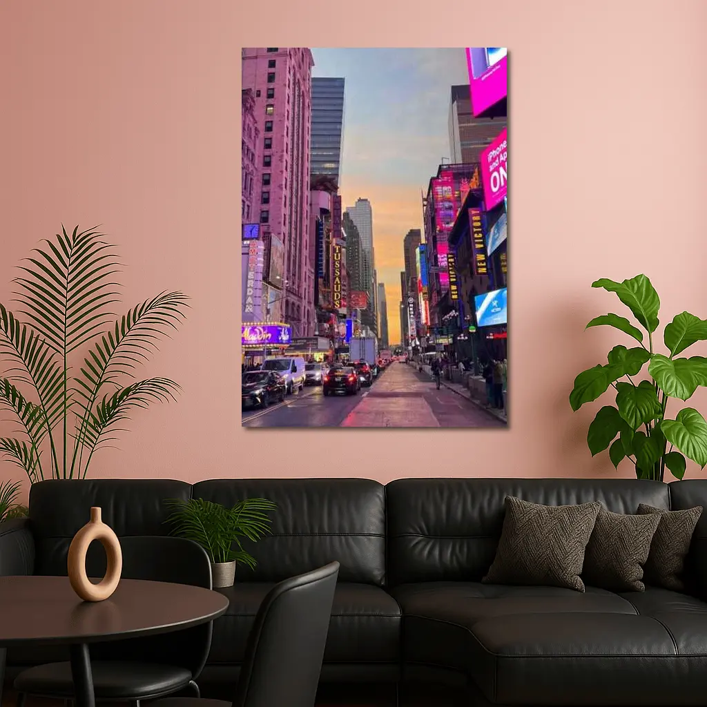 Times Square New York City Sunset Street – Wall Art