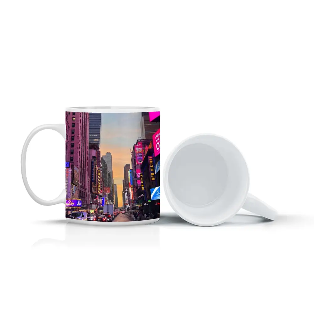 Times Square New York City Sunset Street – Mugs