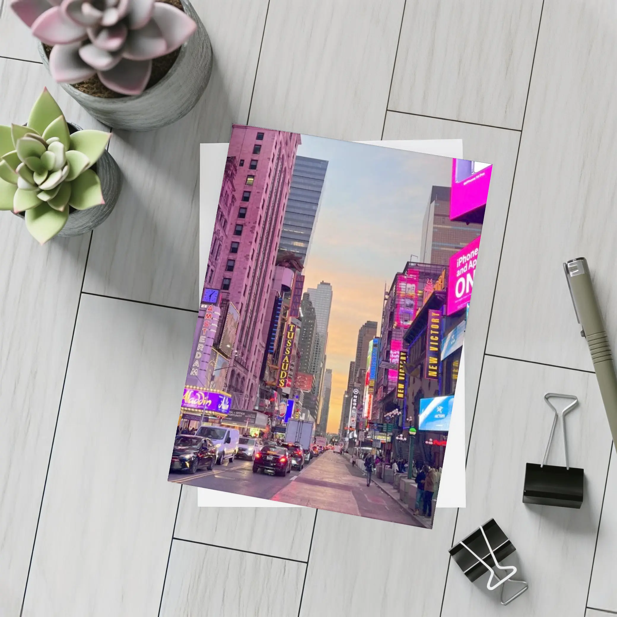 Times Square New York City Sunset Street – Postcards