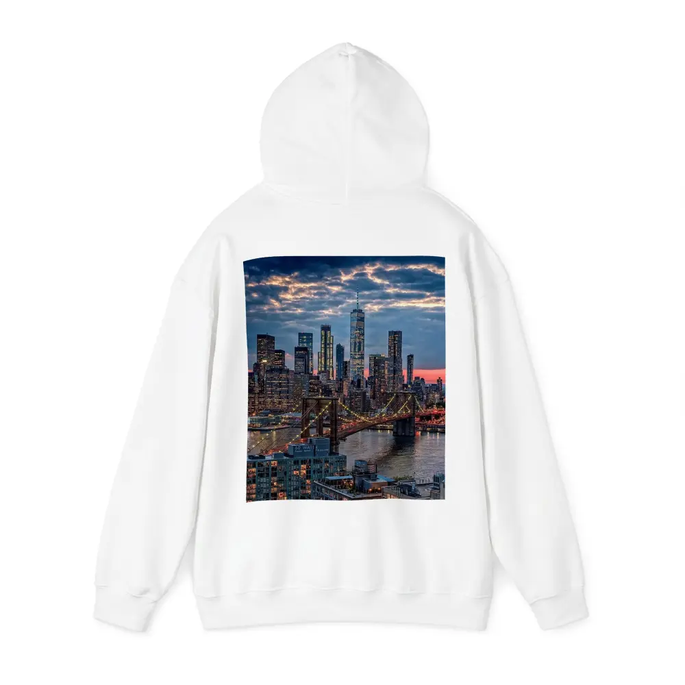 Brooklyn Bridge Manhattan Skyline Dusk View – Hoodies