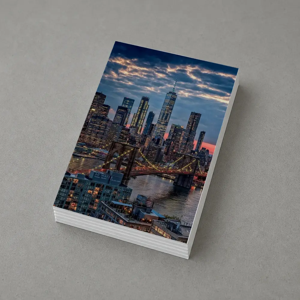 Brooklyn Bridge Manhattan Skyline Dusk View – Postcards