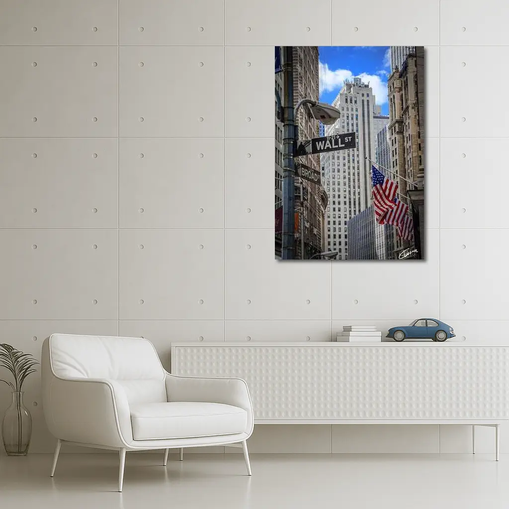 Wall Street Sign New York City Buildings – Wall Art