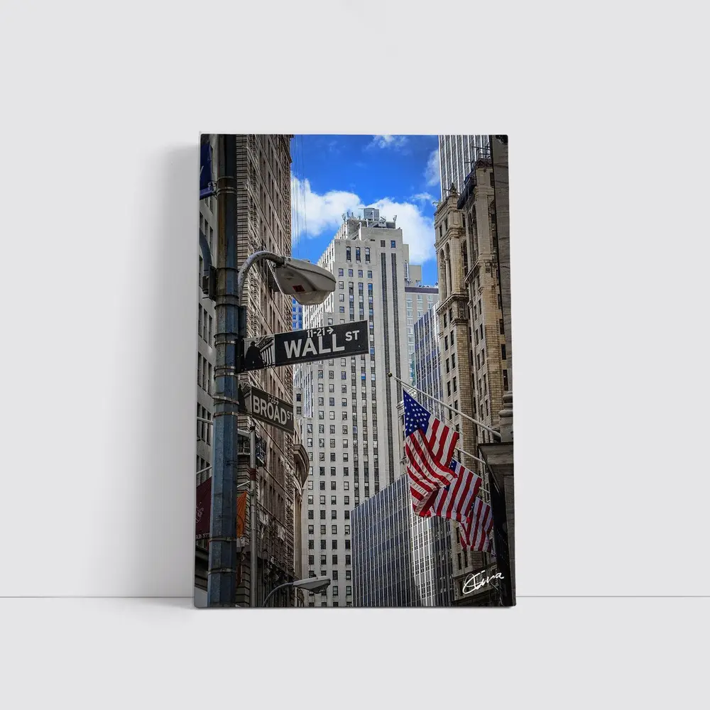 Wall Street Sign New York City Buildings – Wall Art